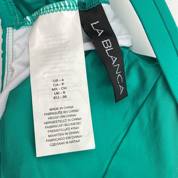 NWT La Blanca | Island Goddess Underwire Twist Bikini Top Emerald 4 - Picture 7 of 7